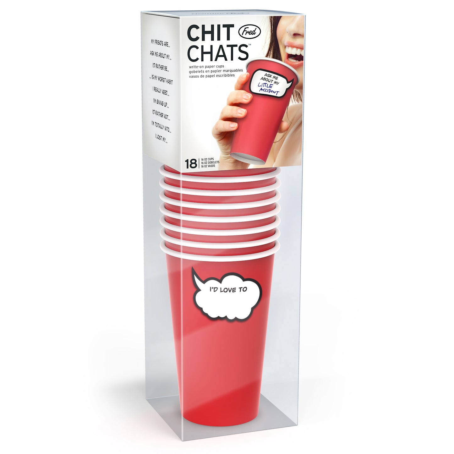 Vasos Escribibles Chit Chats 18 Pzas