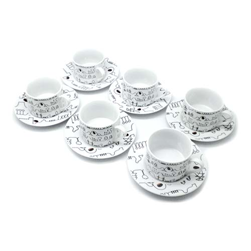 Set Taza con plato de porcelana