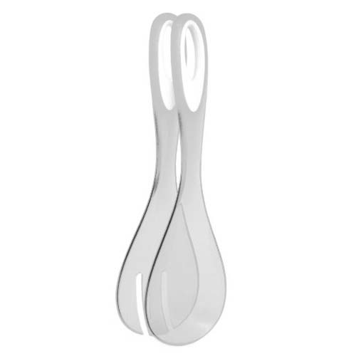 SET CUCHARAS ENSALADA PLASTICO BLANCO