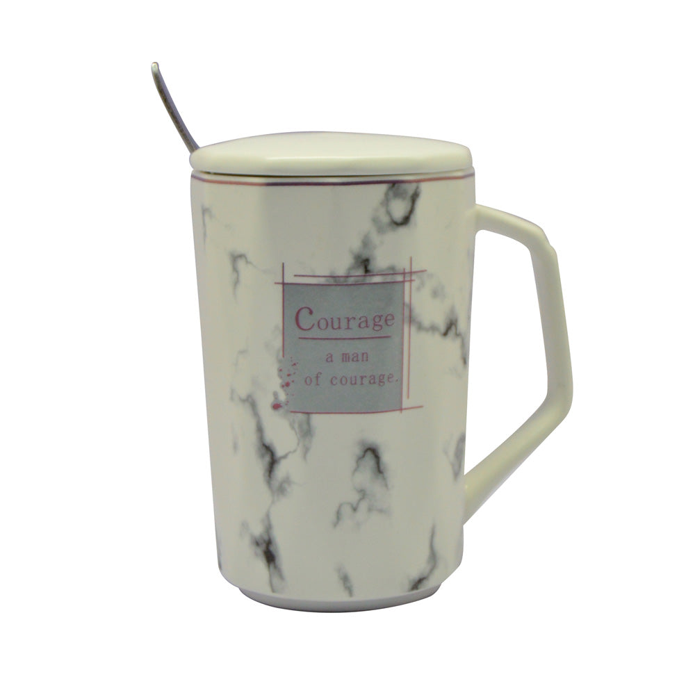 Taza con tapa y cuchara COURAGE 400 ml