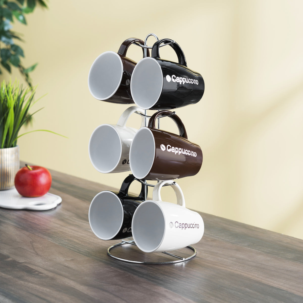 Set de 6 tazas Capuchino con soporte